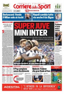 La prima pagina del Corriere dello Sport (giornalone.it)
