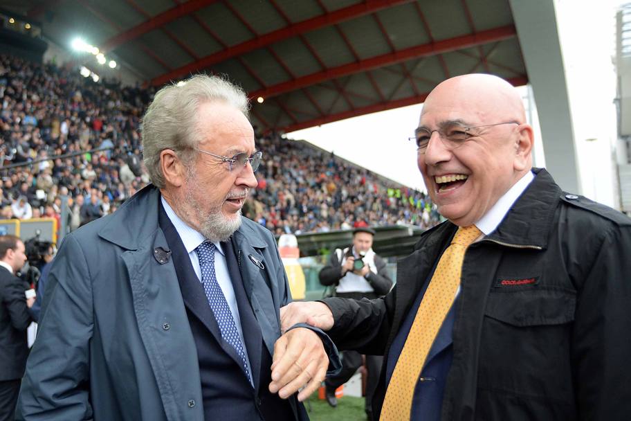 Galliani e il patron dell'Uidnese Pozzo (gazzetta.it)