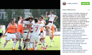 Il post su Instagram di Cristian Brocchi