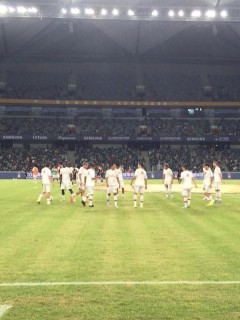 Il Milan si riscalda prima del match, foto: acmilan.com