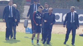 El Shaarawy e Berlusconi a Milanello (www.ilgiornale.it) 