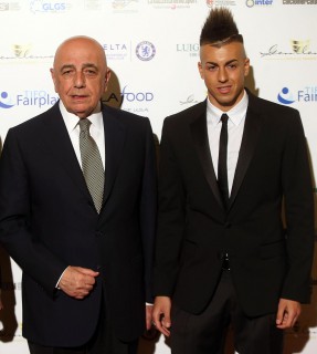 Adriano Galliani, amministratore delegato del Milan, e Stephan El Shaarawy, attaccante Milan