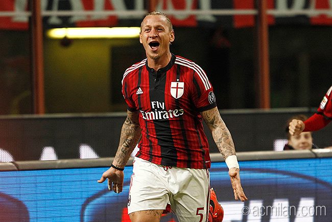 L'esultanza di Philppe Mexes (fonte foto: acmilan.com)