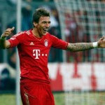 Munich's Mandzukic celebrates a goal during their German Bundesliga match against Stuttgart in Munich
