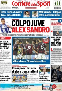 Prima pagina Corriere dello Sport, fonte foto giornalone.it