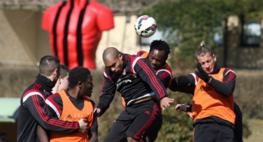 L'allenamento rossonero a Milanello (Fonte: acmilan.com)