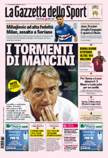 Prima Pagina La Gazzetta dello Sport 14/08/15