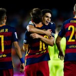 Il Barcellona festeggia un gol