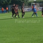 L'esultanza della Primavera rossonera dopo un gol