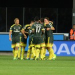 Il Milan festeggia un gol