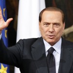 Italian Prime Minister Silvio Berlusconi attends a meeting with Belgium's Prime Minister Yves Leterme at Chigi palace in Rome