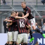 Il Milan festeggia un gol