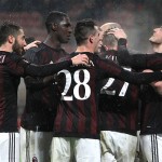 Il Milan festeggia un gol