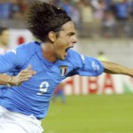 Filippo Inzaghi, ex Milan, con la maglia dell'Italia, Getty Images