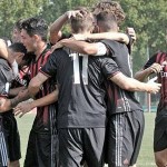 L'esultanza del Milan Primavera dopo un gol (Twitter AC Milan)