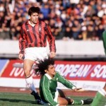 Alberigo Evani, ex Milan, nel 1989 contro il Medellin, foto MilanDay