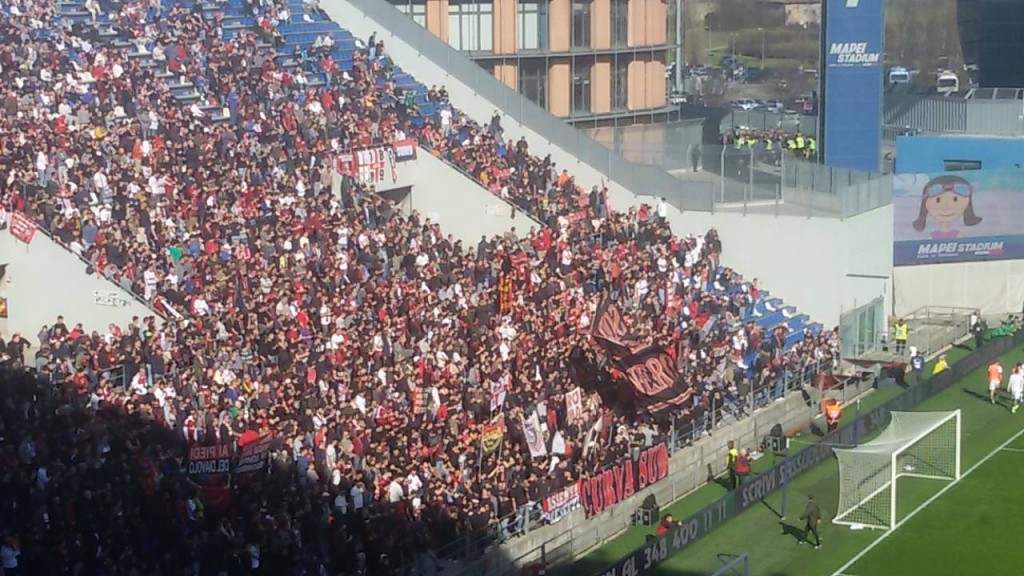 La Curva rossonera al Mapei Stadium, foto PianetaMilan.it
