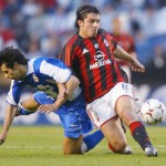Un istante della sfida tra Deportivo e Milan