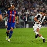 Paulo Dybala contro il Barcellona