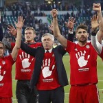 Il Bayern Monaco in festa per lo scudetto, foto Gazzetta di Parma