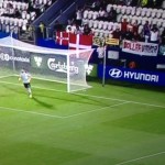 Striscione contro Donnarumma al campionato Europeo Under 21