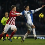 Nikola Kalinic, centravanti della Fiorentina, con la maglia del Blackburn (credits: GETTY Images)