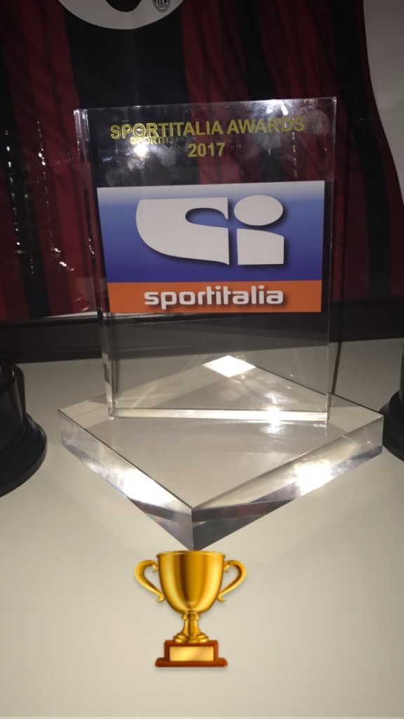Il premio Sportitalia per Suso, foto Instagram Suso