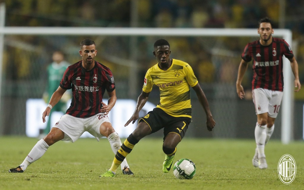 Musacchio Dembele Calhanoglu Milan-Borussia Dortmund
