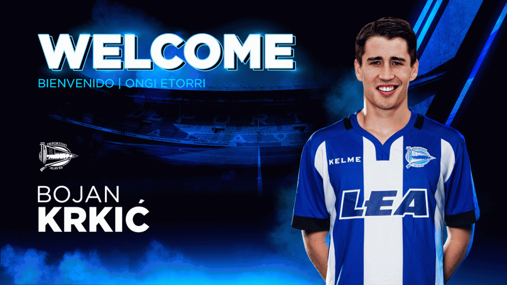Bojan, attaccante dell'Alaves, ex Milan, foto @Alaves