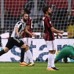 Higuain esulta dopo un gol a San Siro