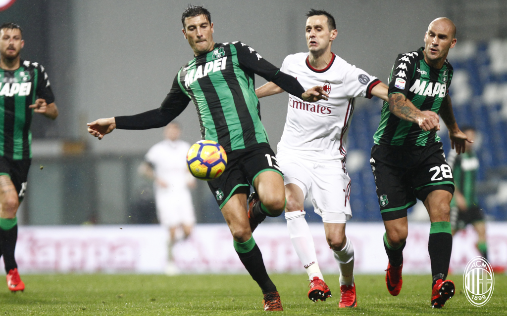 Nikola Kalinic in Sassuolo-Milan, foto @acmilan
