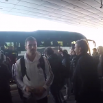 Il Milan in partenza per Napoli, foto @acmilan