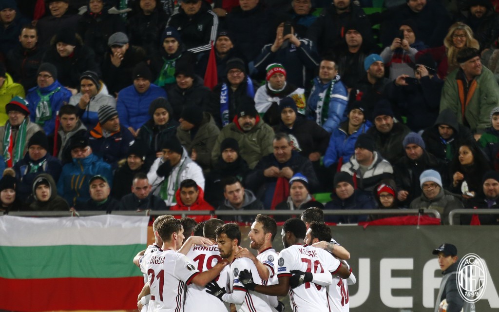 Rossoneri in festa in Ludogorets-Milan, @acmilan