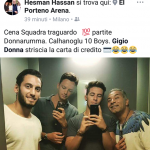 Il post Facebook sulla cena per festeggiare Donnarumma, presente Calhanoglu