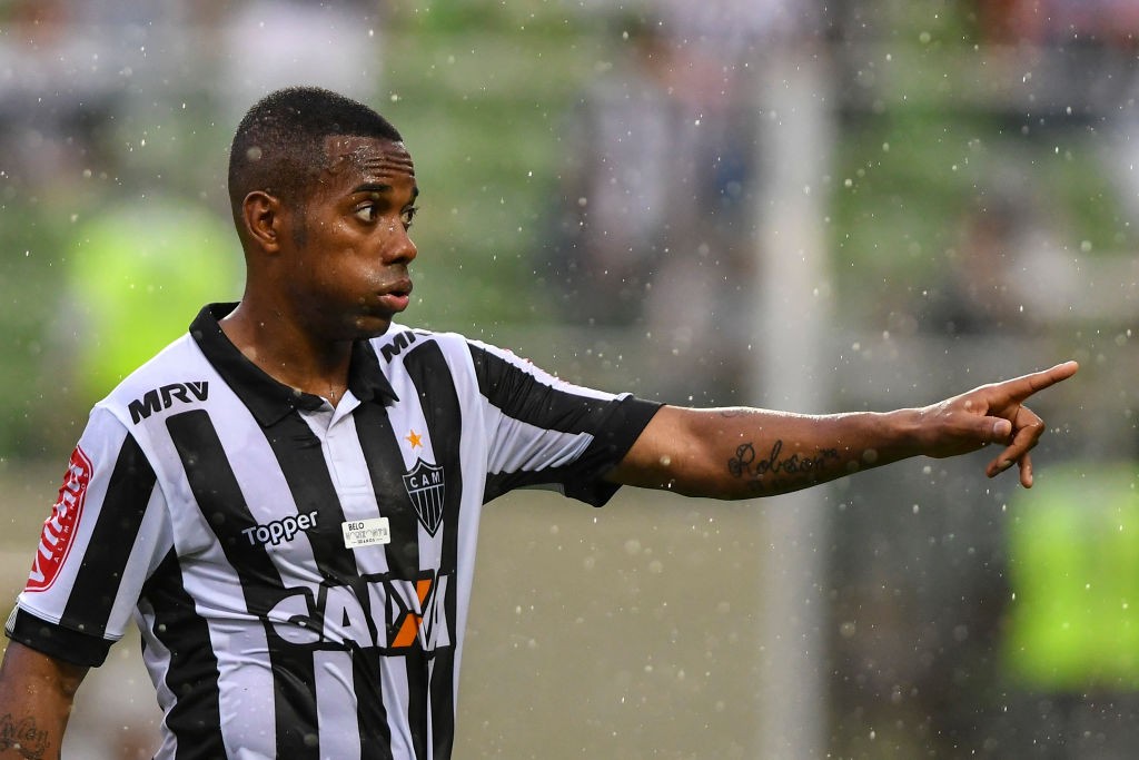 Robinho, oggi al Sivassport, qui con la maglia dell'Atletico Mineiro