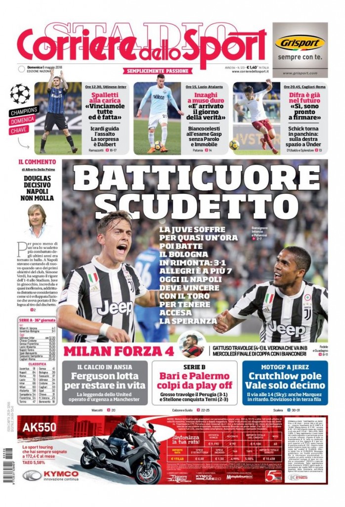 Prima_Corriere_6_Maggio_2018