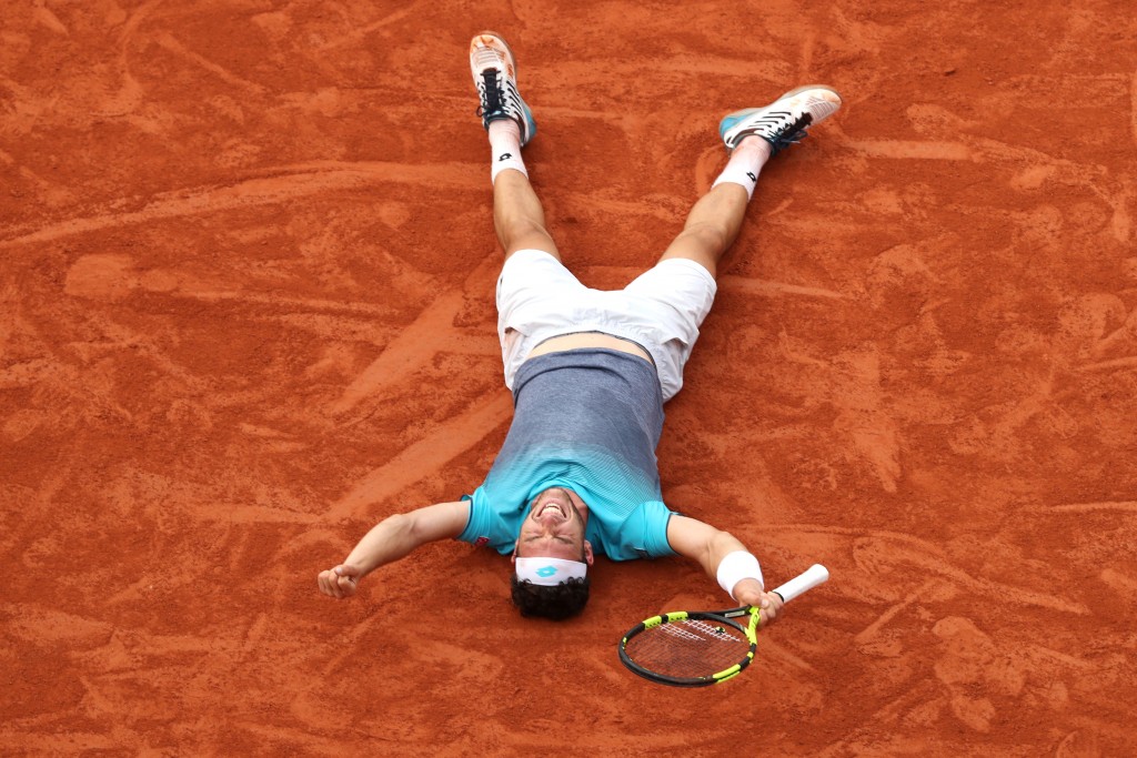Marco Cecchinato, grande tifoso del Milan, Getty Images