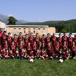 I ragazzi del Milan ad Amatrice, foto acmilan.com