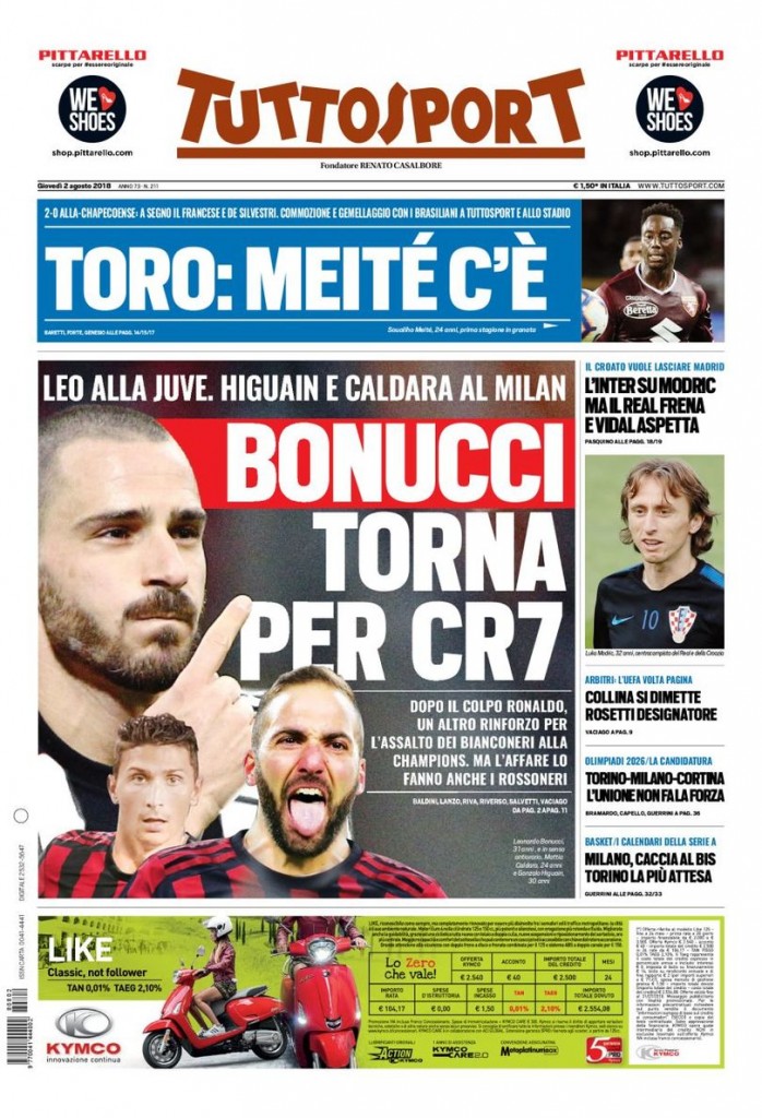 Prima_Tuttosport_2_Agosto_2018