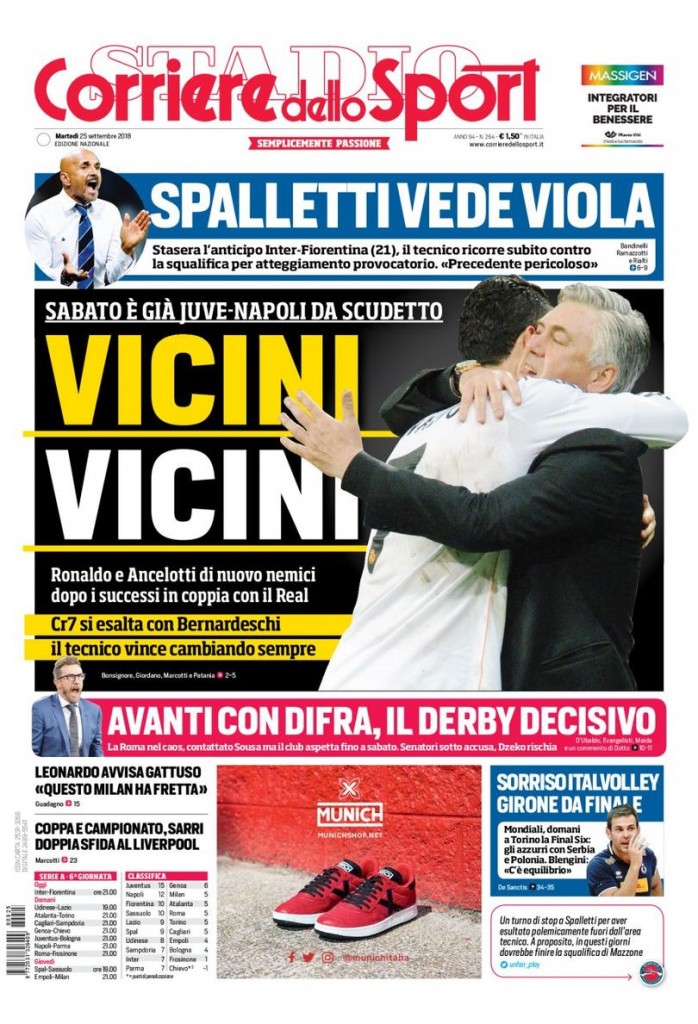 Corriere dello Sport 25 settembre 2018