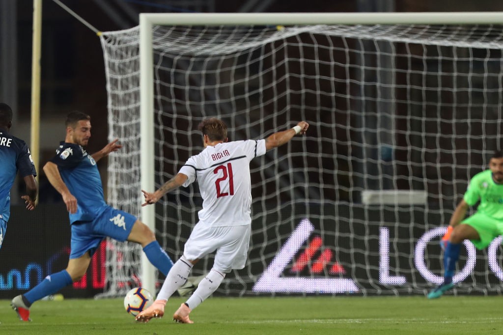 Il gol di Biglia ad Empoli