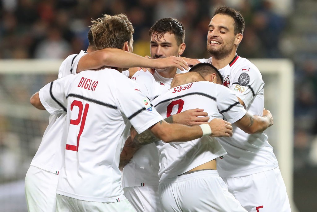 Il Milan festeggia un gol