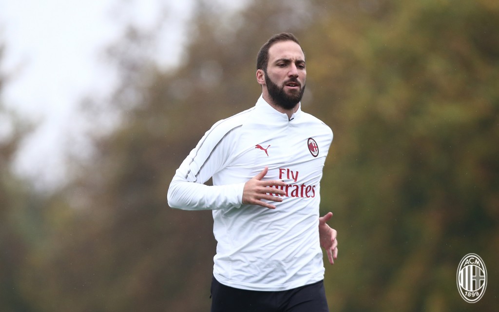 Gonzalo Higuaín Milan Milanello
