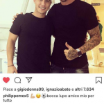 Il post Instagram di Mexes assieme a José Mauri