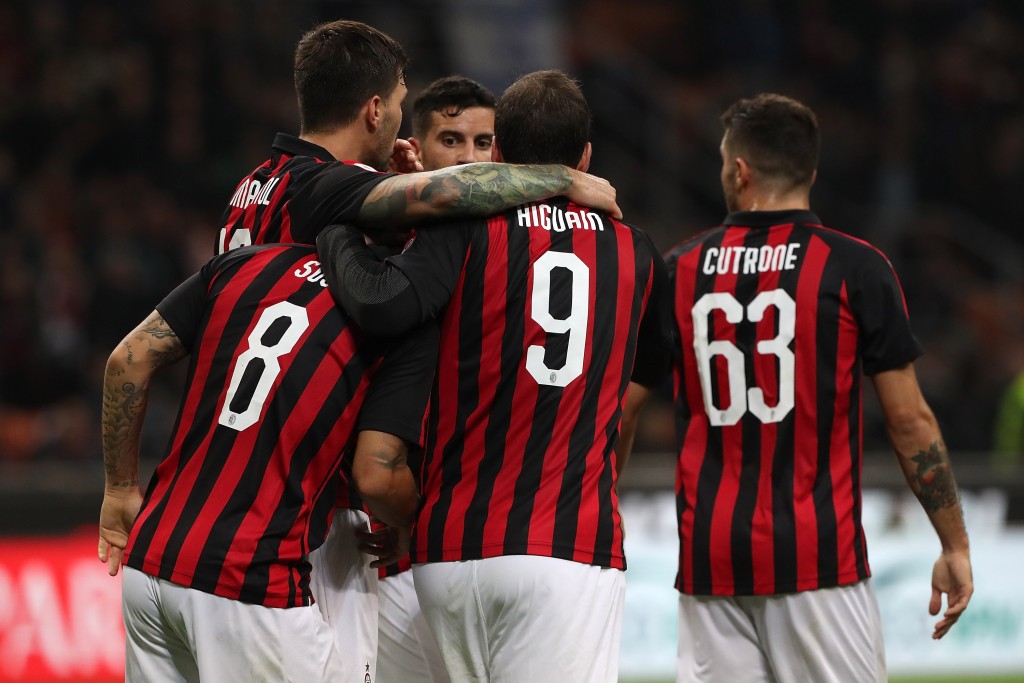 Suso festeggiato dai compagni, Milan, Getty Images