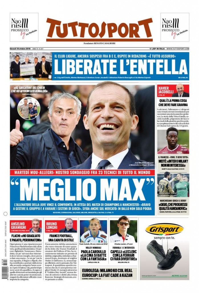 Tuttosport 18 ottobre 2018