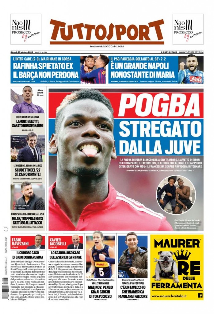 Tuttosport 25 ottobre 2018