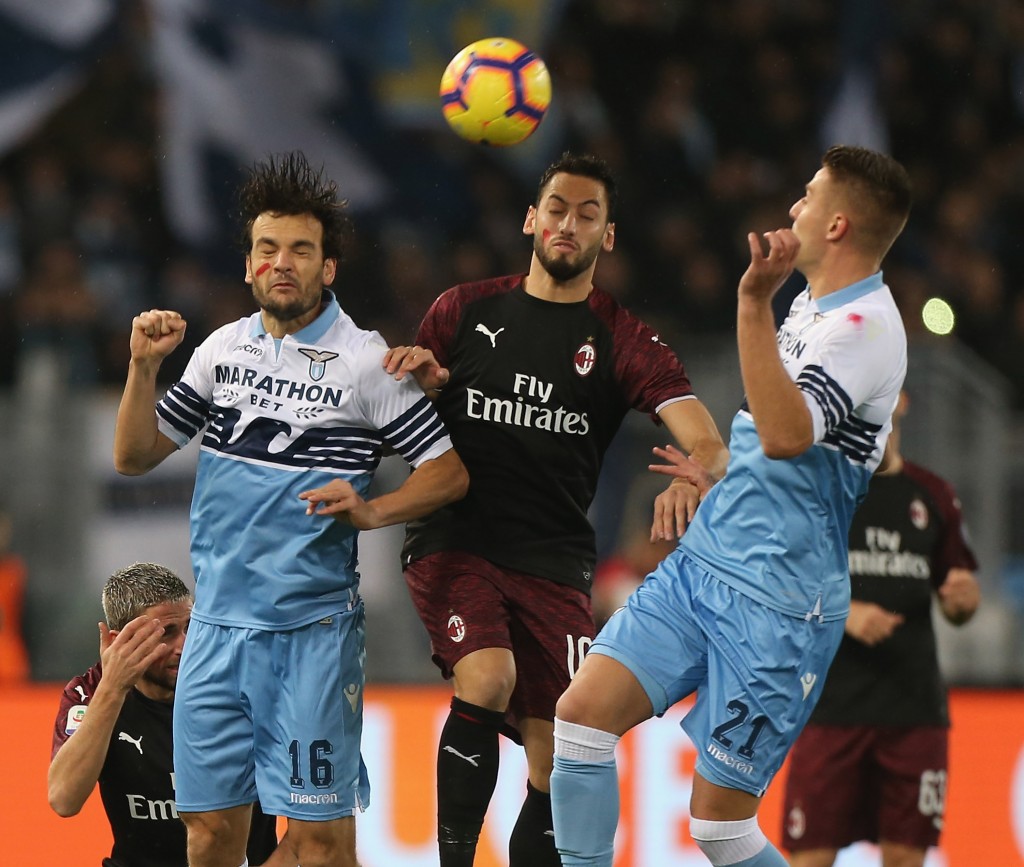 Hakan Calhanoglu in Lazio-Milan, Getty Images