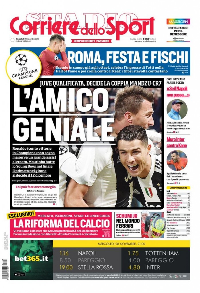 Corriere dello sport 28 novembre