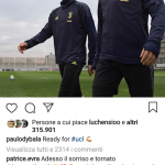Il commento di Evra su Instagram